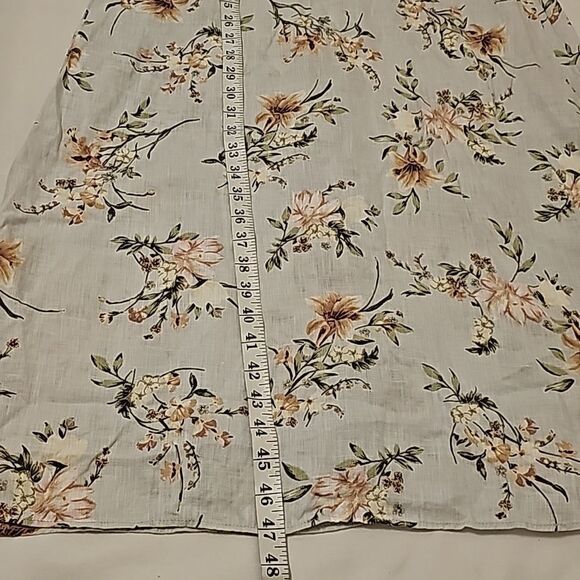 Zara Blue Flower Dress Maxi - medium - Picture 4 of 8